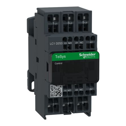 Schneider Electric TeSyS D Contactor, 400V ac Coil, 3-Pole, 25 A, 15 kW 400V ac, 3 NO, 690V