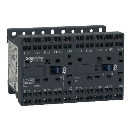Schneider Electric TeSyS K Contactor, 24V dc Coil, 3-Pole, 20 A, 4 kW 24V dc, 3 NO, 690V ac