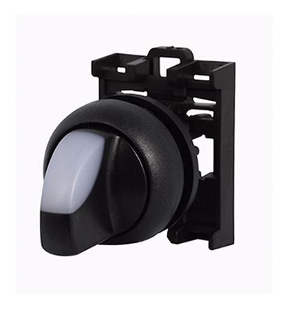 Eaton RMQ-Titan Series 2 Position Illuminated Selector Switch Head, 22 mm Cutout, White Handle, IP66