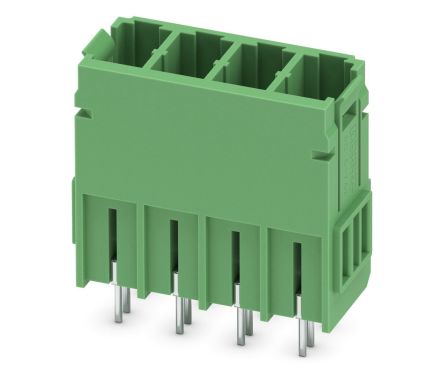 Phoenix Contact PCV 5/ 4-G-7.62 Series Pluggable Terminal Block, 4-Contact, 7.62 mm Pitch, 1 Row, 1720592