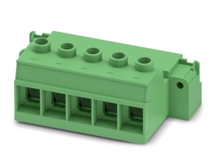 Phoenix Contact IPC 35 HC/5-STGF-15.00 Series Pluggable Terminal Block, 5-Contact, 15 mm Pitch, 1 Row, 1784884