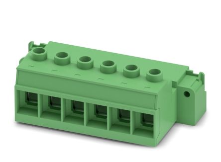 Phoenix Contact IPC 35 HC/6-STGF-15.00 Series Pluggable Terminal Block, 6-Contact, 15 mm Pitch, 1 Row, 1784897