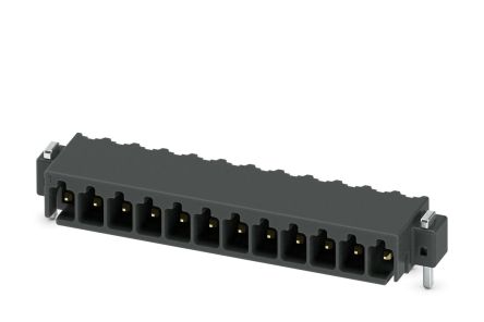 Phoenix Contact COMBICON MC Series Pluggable Terminal Block, 12-Contact, 2.54 mm Pitch, 1 Row, 1821342