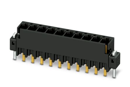 Phoenix Contact MCV 0.5/ 4-G-2.54 P20 THR R24 Series Pluggable Terminal Block, 4-Contact, 2.54 mm Pitch, 1 Row, 1821410