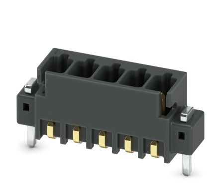 Phoenix Contact MCV 0.5/ 5-G-2.54 SMD R44 Series Pluggable Terminal Block, 5-Contact, 2.54 mm Pitch, 1 Row, 1821575