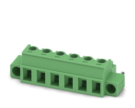 Phoenix Contact MC 1.5/6-ST1F-5.08 Series Pluggable Terminal Block, 6-Contact, 5.08 mm Pitch, 1 Row, 1900921