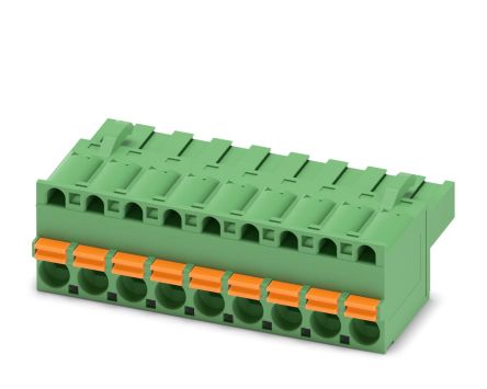 Phoenix Contact FKCT 2.5/9-ST Series Pluggable Terminal Block, 9-Contact, 5 mm Pitch, 1 Row, 1909281