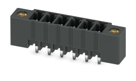 Phoenix Contact MCV 1.5/ 6-GF-3.81 P26 THR Series Pluggable Terminal Block, 6-Contact, 3.81 mm Pitch, 1 Row, 1707670