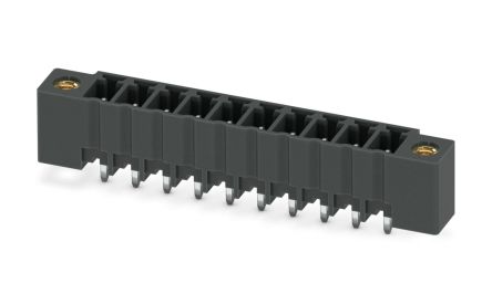 Phoenix Contact MCV 1.5/10-GF-3.81 P26 THR Series Pluggable Terminal Block, 10-Contact, 3.81 mm Pitch, 1 Row, 1707719