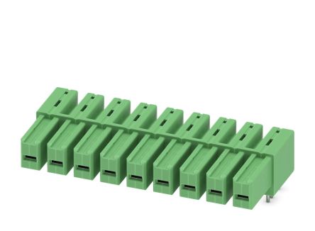 Phoenix Contact IPC 5/ 9-G-7.62 Series Pluggable Terminal Block, 9-Contact, 7.62 mm Pitch, 1 Row, 1708459