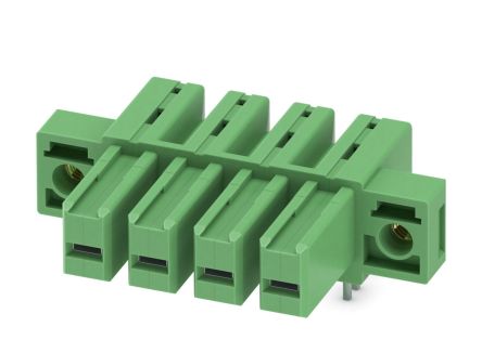 Phoenix Contact IPC 5/ 4-GF-7.62 Series Pluggable Terminal Block, 4-Contact, 7.62 mm Pitch, 1 Row, 1708514