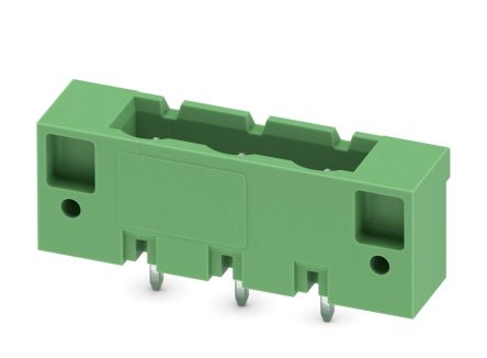 Phoenix Contact GMSTBVA 2.5 HC/ 3-G-7.62-LR Series Pluggable Terminal Block, 3-Contact, 7.62 mm Pitch, 1 Row, 1812982