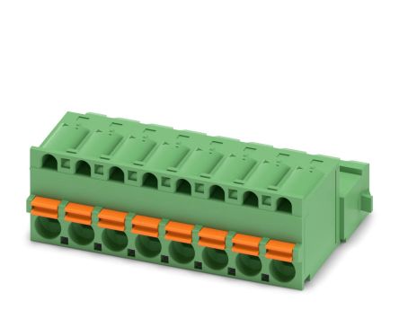 Phoenix Contact FKIC 2.5/8-ST-5.08-RN Series Pluggable Terminal Block, 8-Contact, 5.08 mm Pitch, 1 Row, 1925922