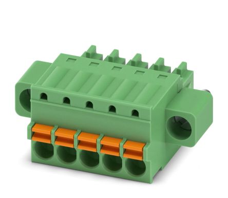 Phoenix Contact FK-MCP 1.5/5-STF-3.5 Series Pluggable Terminal Block, 5-Contact, 3.5 mm Pitch, 1 Row, 1940127
