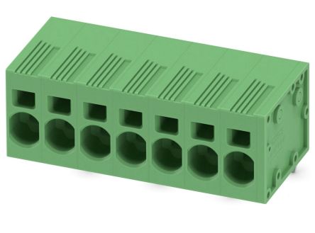 Phoenix Contact SPT 5/7-H-7.5-ZB Series Straight PCB Terminal Block, 7 Contact(s), 7.5 mm Pitch