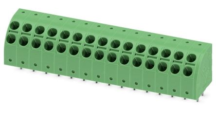 Phoenix Contact PTDA 2.5/15-5.0 Series 45° PCB Terminal Block, 15 Contact(s), 5 mm Pitch, 1 Row