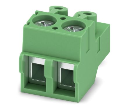 Phoenix Contact PT 1.5/ 2-PVH-5.0-A Series Pluggable Terminal Block, 2-Contact, 5 mm Pitch, 1 Row, 1935019