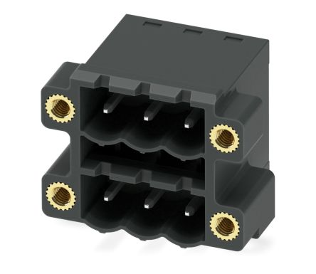 Phoenix Contact CCDN 2.5/ 3-G1F P26 THR Series Pluggable Terminal Block, 3-Contact, 5 mm Pitch, 2 Row, 1734452