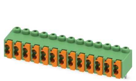Phoenix Contact FK-MPT 0.5/13-3.5-H Series Horizontal PCB Terminal Block, 13 Contact(s), 3.5 mm Pitch, 1 Row