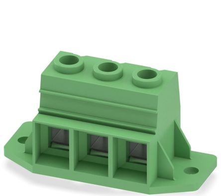 Phoenix Contact MKDSP 25/3-15.00-F Series Horizontal PCB Terminal Block, 3 Contact(s), 15 mm Pitch, 1 Row
