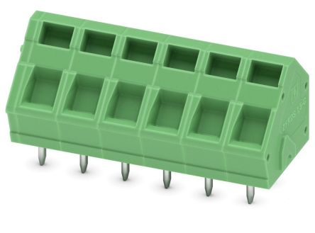 Phoenix Contact ZFKDSA 1.5C-5.0- 6 Series Horizontal PCB Terminal Block, 6 Contact(s), 5 mm Pitch, 1 Row