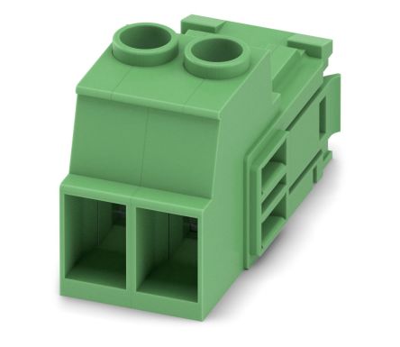 Phoenix Contact IPC 5/2-STGCL-7.62 Series Pluggable Terminal Block, 2-Contact, 7.62 mm Pitch, 1 Row, 1718261
