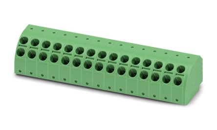 Phoenix Contact PTDA 2.5/15-PH-5.0 Series Pluggable Terminal Block, 15-Contact, 5 mm Pitch, 1 Row, 1725666