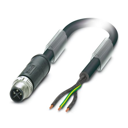 Phoenix Contact Male 3 way Straight to 3 way Unterminated Sensor Actuator Cable, 1 m