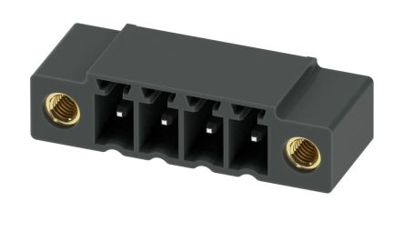 Phoenix Contact MC 1.5/ 4-GF-3.81 P26 THRR56 Series Pluggable Terminal Block, 4 Contact(s), 3.81 mm Pitch, 1 Row