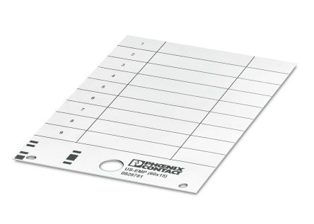 Phoenix Contact, US-EMP (60X15) Plastic Terminal Block Marker for use with Terminal Block