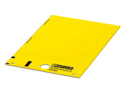 Phoenix Contact, US-EMP (85.6X54) YE Plastic Terminal Block Marker for use with Terminal Block