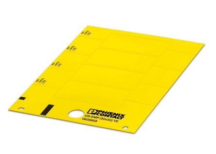 Phoenix Contact, US-EMP (60X30) YE Plastic Terminal Block Marker for use with Terminal Block