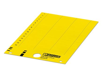 Phoenix Contact, US-EMP (29X8) YE Plastic Terminal Block Marker for use with Terminal Block