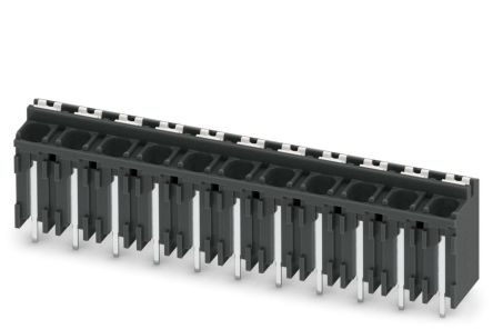 Phoenix Contact SPT-THR 1.5/11-V-5.0 P20 R88 Series Pluggable Terminal Block, 11-Contact, 5 mm Pitch, 1 Row, 1823502