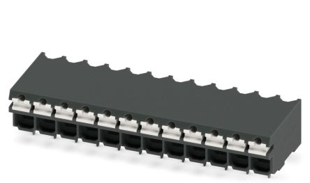 Phoenix Contact SPT-THR 1.5/12-H-3.5 P20 R72 Series Pluggable Terminal Block, 12-Contact, 3.5 mm Pitch, 1 Row, 1823735