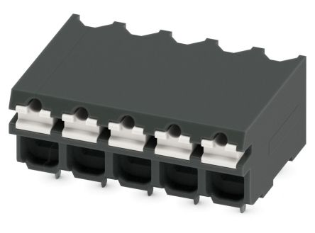 Phoenix Contact SPT-THR 1.5/5-H-3.81 P20 R32 Series Pluggable Terminal Block, 5-Contact, 3.5 mm Pitch, 1 Row, 1823777