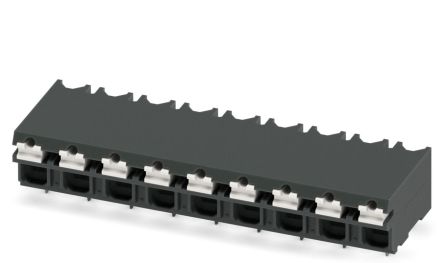 Phoenix Contact SPT-THR 1.5/9-H-5.08 P20 R88 Series Pluggable Terminal Block, 9-Contact, 5.08 mm Pitch, 1 Row, 1824035