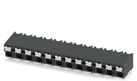 Phoenix Contact SPT-THR 1.5/12-H-5.08 P20 R88 Series Pluggable Terminal Block, 12-Contact, 5.08 mm Pitch, 1 Row, 1824064