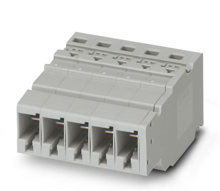 Phoenix Contact PPC 6/5 Series Pluggable Terminal Block, 5-Contact, 8.2 mm Pitch, 1 Row, 3000697