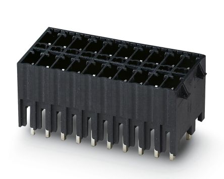 Phoenix Contact MCDNV 1.5/12-G1-3.5 RNP26THR Series Pluggable Terminal Block, 12-Contact, 3.5 mm Pitch, 2 Row, 1952694