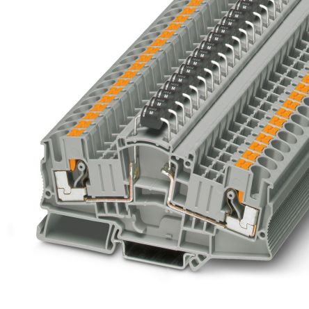Phoenix Contact 3035697 PTME 6-DIO/L-R HV Series Component Terminal Block Grey, 0.5mm², 10 mm², 1-Level, Push-in