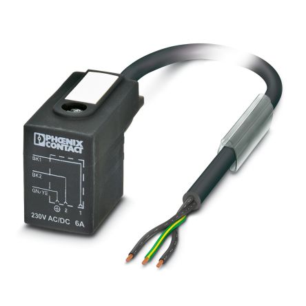 Phoenix Contact Male 3 way DIN 43650 Form B to 3 way Unterminated Sensor Actuator Cable, 5 m