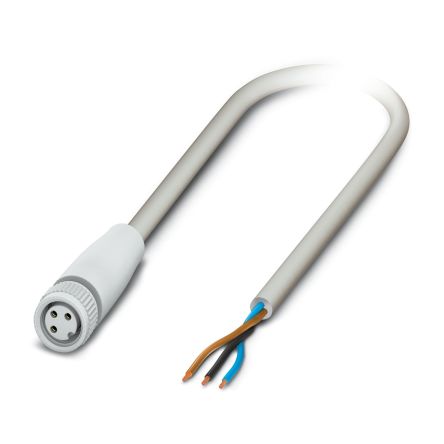 Phoenix Contact Female 3 way M8 to 3 way Unterminated Sensor Actuator Cable, 10 m