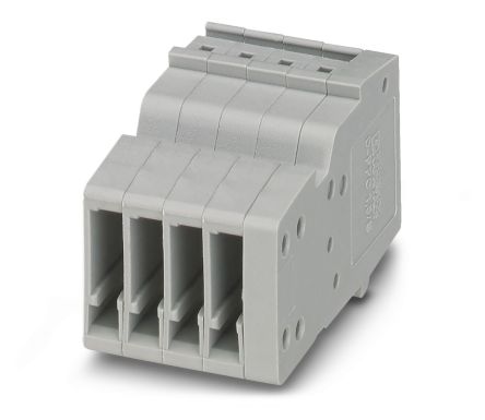 Phoenix Contact PPC 1.5/S/4 Series Pluggable Terminal Block, 1-Contact, 3.5 mm Pitch, 1 Row, 3213409