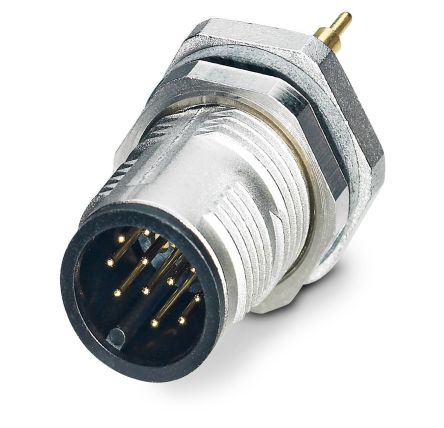 Phoenix Contact Circular Connector, 12 Contacts, Rear, M12 Connector, Plug, Male, IP67