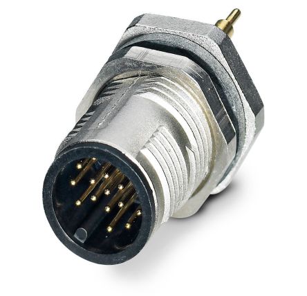 Phoenix Contact Circular Connector, 17 Contacts, Rear, M12 Connector, Plug, Male, IP67