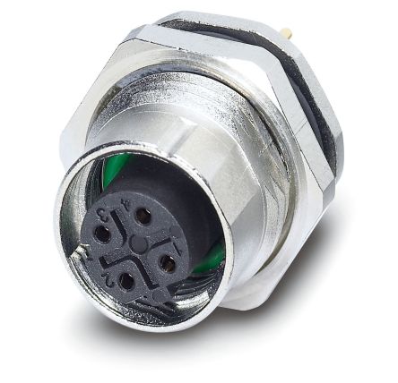 Phoenix Contact Circular Connector, 4 Contacts, Rear, M12 Connector, Socket, Female, IP67, SACC Series