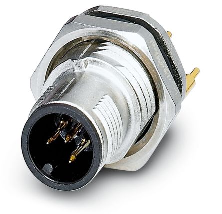 Phoenix Contact Circular Connector, 5 Contacts, Rear, M12 Connector, Plug, Male, IP65, IP67