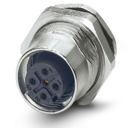 Phoenix Contact Circular Connector, 5 Contacts, Rear, M12 Connector, Socket, Female, IP65, IP67