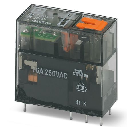 Phoenix Contact Power Relay, 230V ac Coil, 16A Switching Current, SPDT